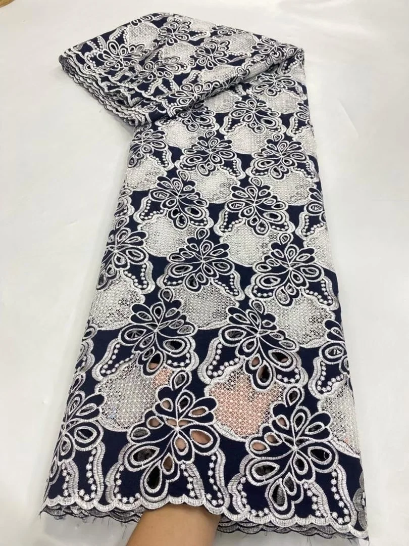 

Nigerian Tulle Lace Fabric for Sewing, Wedding Embroidery Dress, Chiffon Party Guipure, High Quality, Cotton 5Yard, 2025 JL509