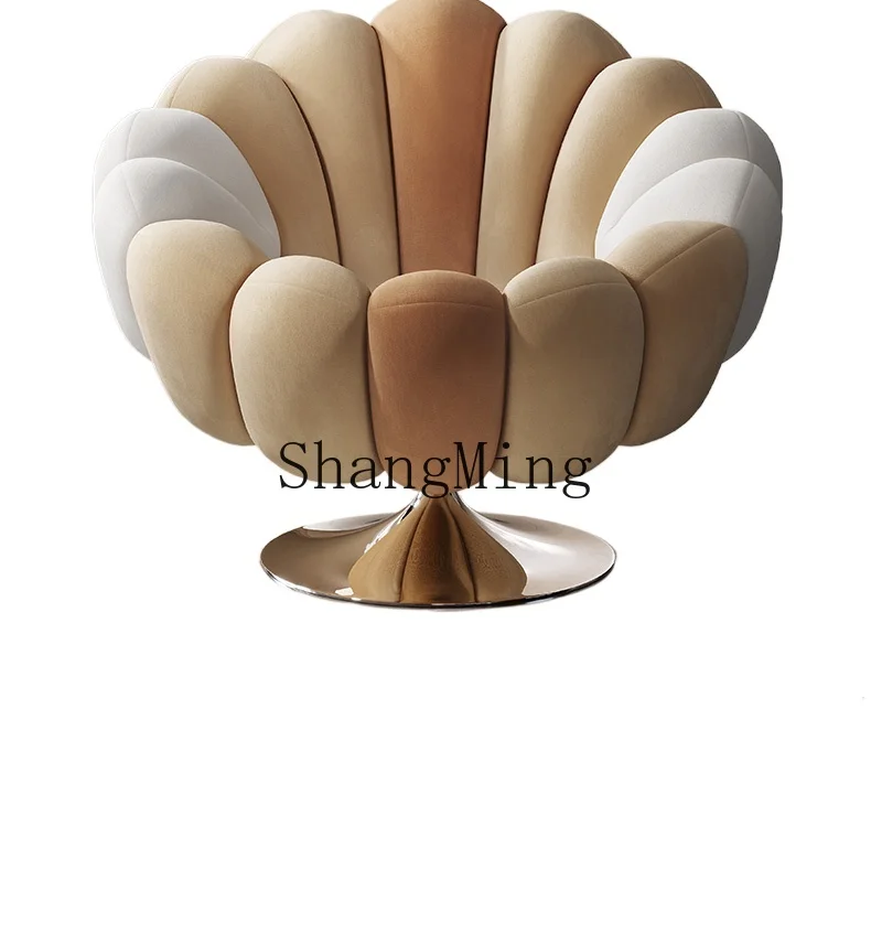 

LXY minimalist single rotating sofa chair household living room balcony leisure chair petal chair