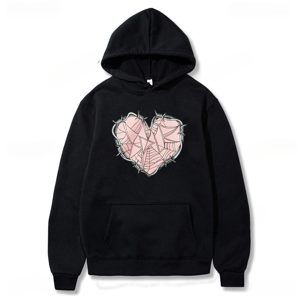 أزياء الملابس XPLR Sam and Colby Merch Web Heart Hoodie طويلة الأكمام النساء الرجال البلوز نمط غير رسمي Harajuku الشارع الشهير
