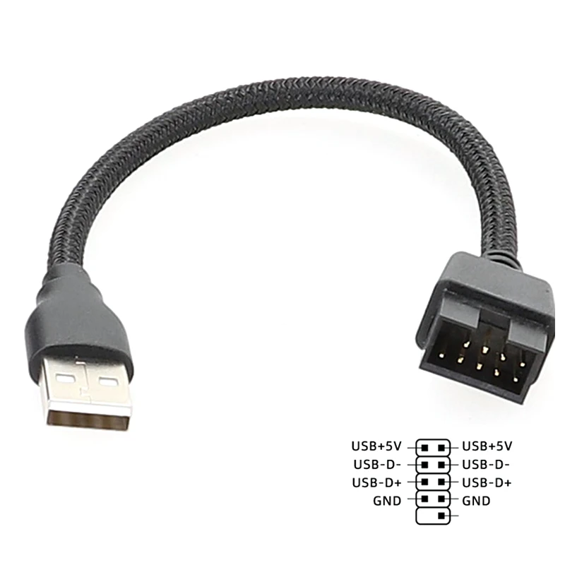 USB A Male to 9Pin Male Mainboard Extension Adapter Cable High Speed Data Transfer