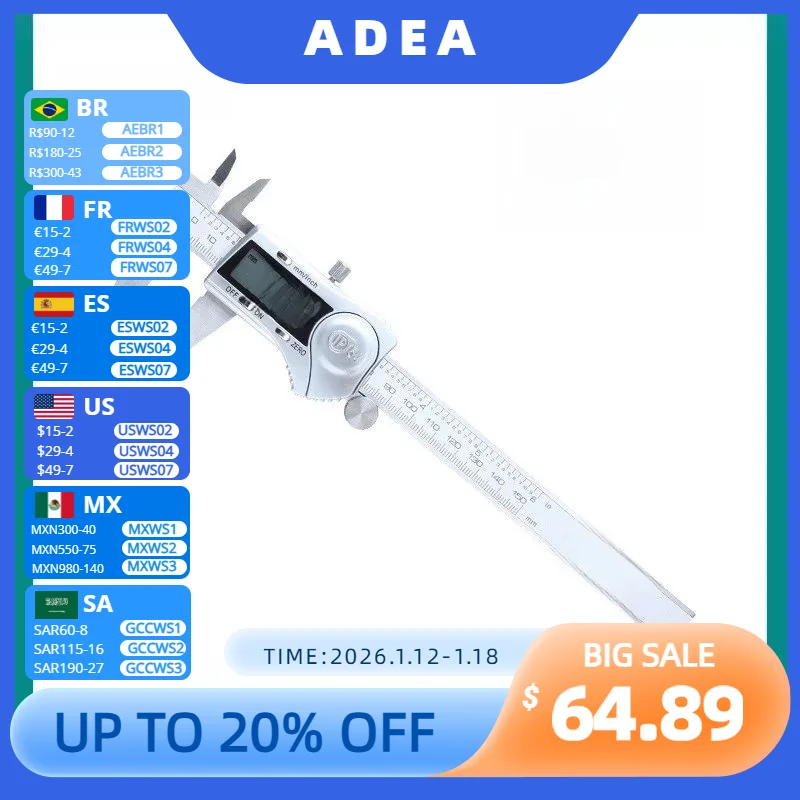 

Stainless Steel Digital Caliper 0150mm IP54 Rated for Harsh Environment Use