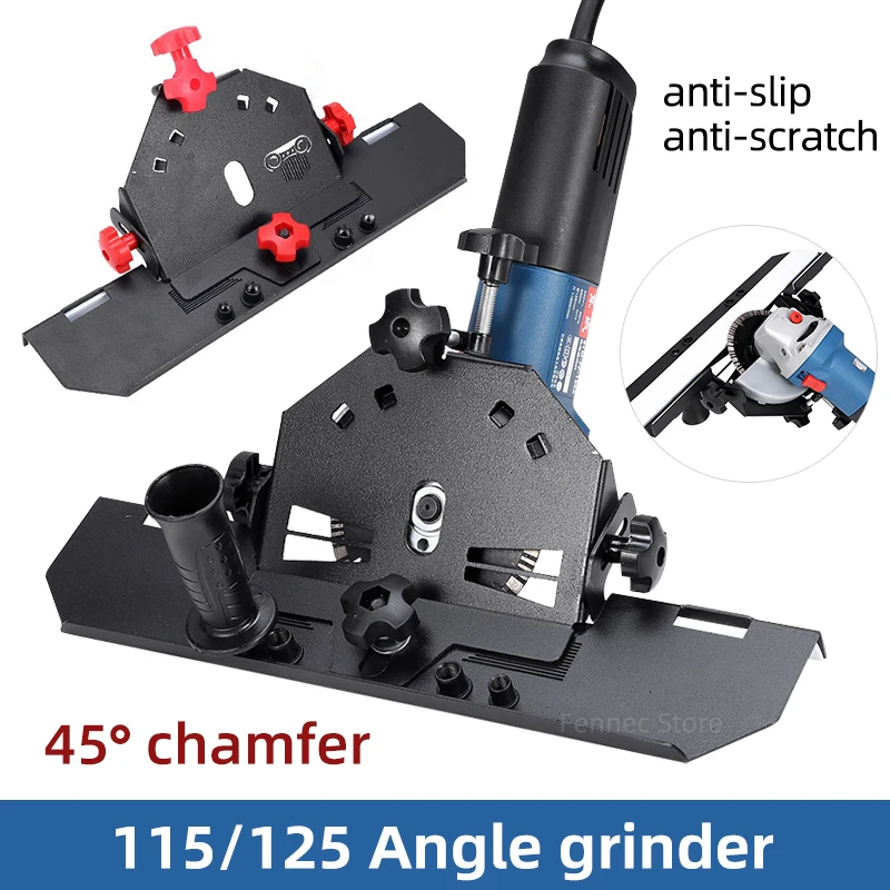 Angle Grinder Chamfer Bracket 45 Degree Tile Cutting Machine Manual Stone Building Tile Chamfering Tool 115/125 Type
