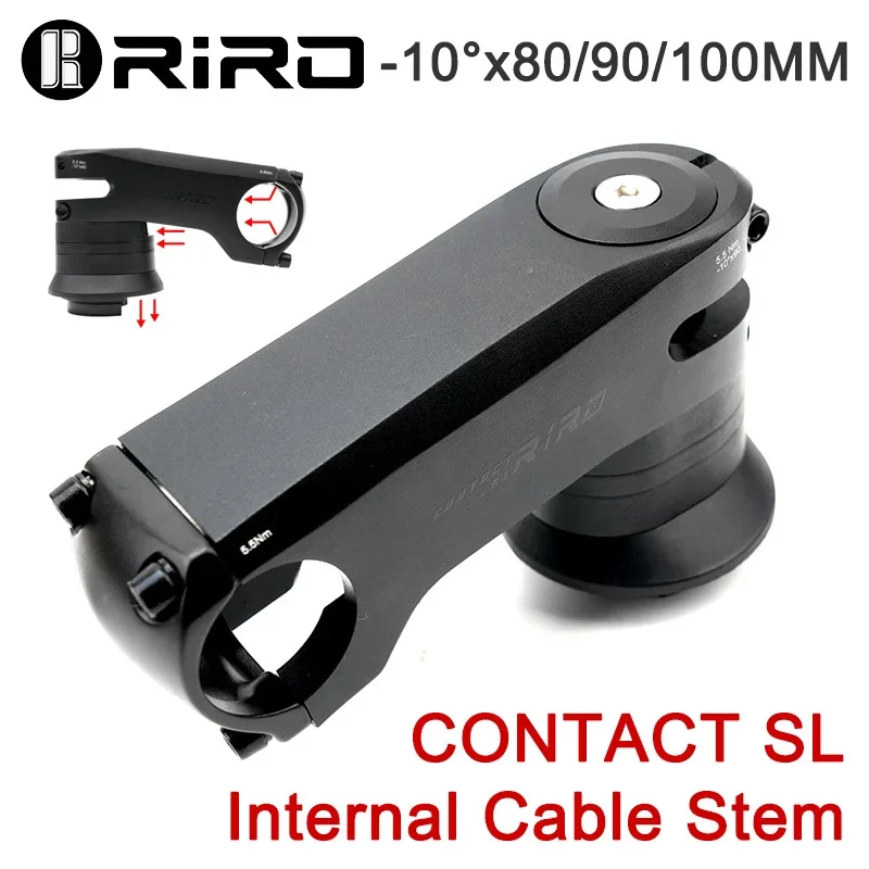 

RIRO 31.8mm Bicycle Stem Internal Cable Hidden Bike Handlebar Table Aluminum Aolly Road Mountain Bike Power with Spacer MTB Stem