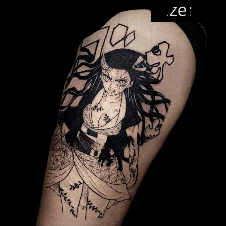 

Anime Nezuko Temporary Tattoos Cartoon Cute Girl Cosplay Transfer Tattoo Body Art Waterproof Fake Tatoo Sticker