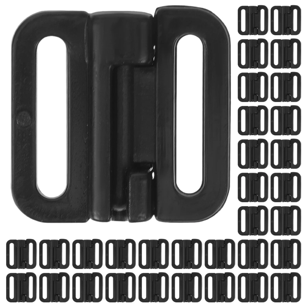 

100 Sets Bra Clasps Accessories Black Breastfeeding Front Closing Buckles Reusable Parts Women Underwear Hardware