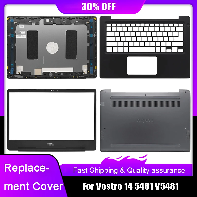 New Laptop LCD Back Cover For Dell Vostro 14 5481 V5481 Front Bezel Palmrest Upper Bottom Base Case Rear Lid Grey A B C D Shell