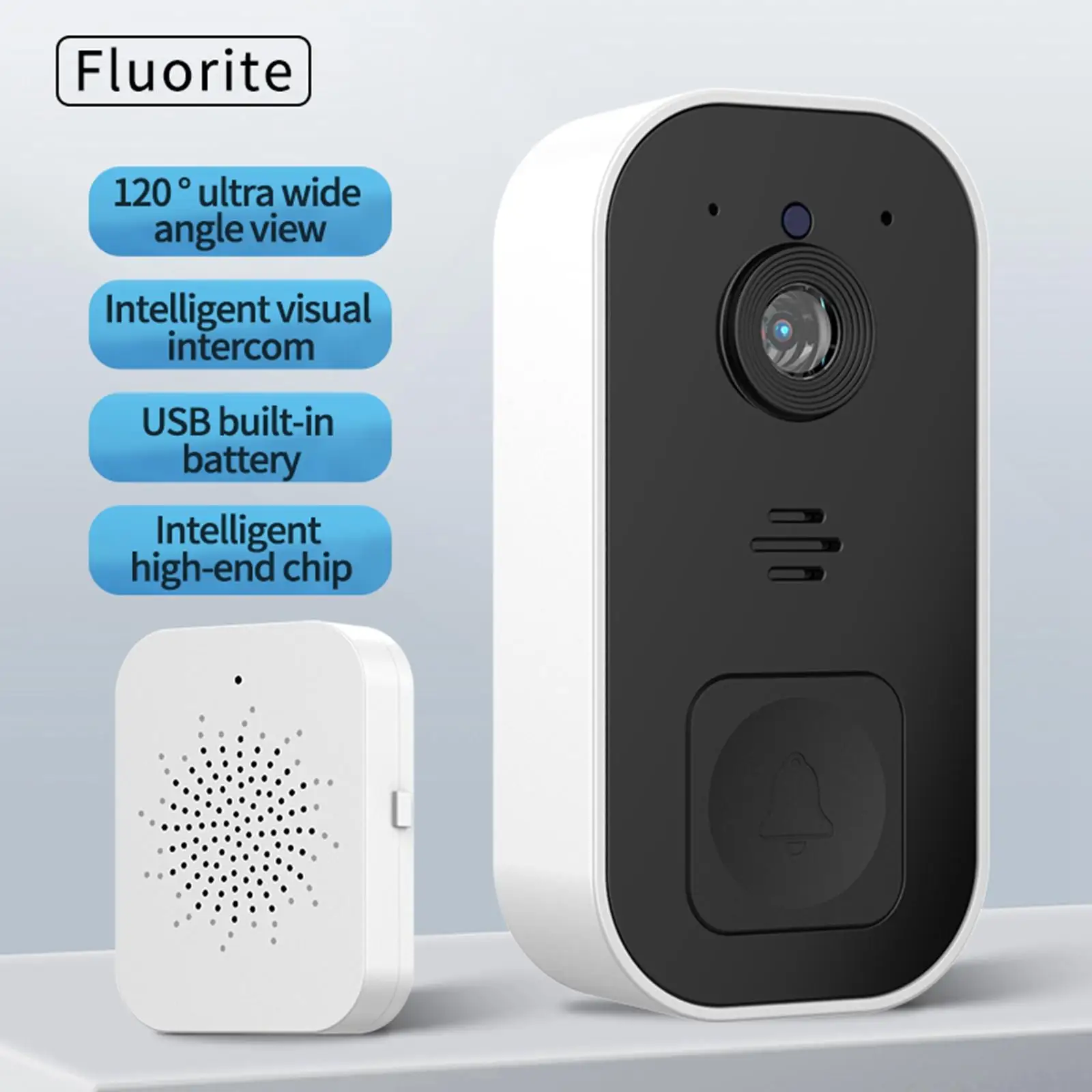 Smart Wireless Doorbell App Variable Sound Multi Account Sharing Video Recording