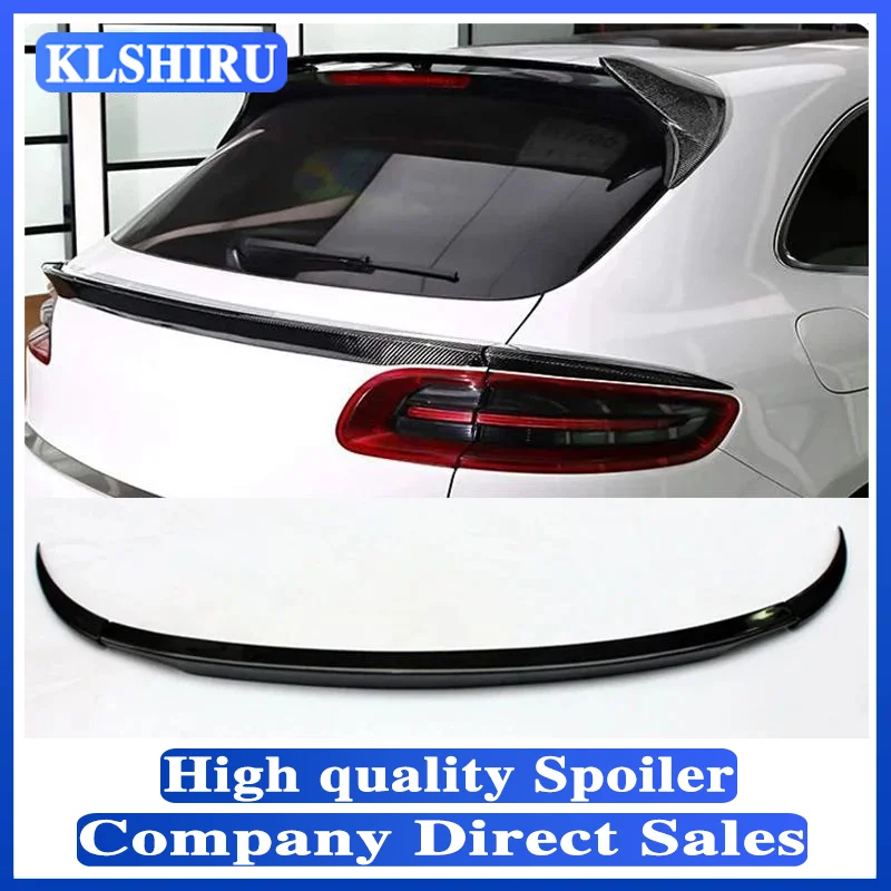 FOR Porsche Macan 2014 2015 2016 2017 Car Rear Trunk Roof Middle Spoiler Wing Carbon Fiber Car Rear Trunk Boot Lip Wing