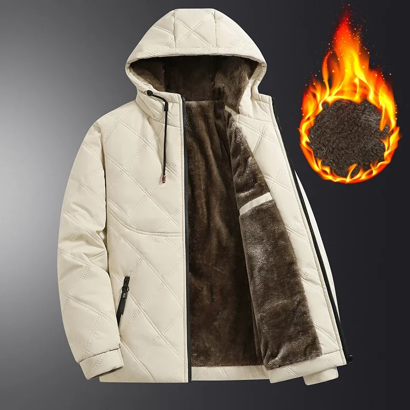 شتاء جديد الرجال مقنعين سترة قصيرة دافئة سستة جيب سترة الرياضة في الهواء الطلق الترفيه ملابس العمل الذكور يندبروف سترات قطنية #6