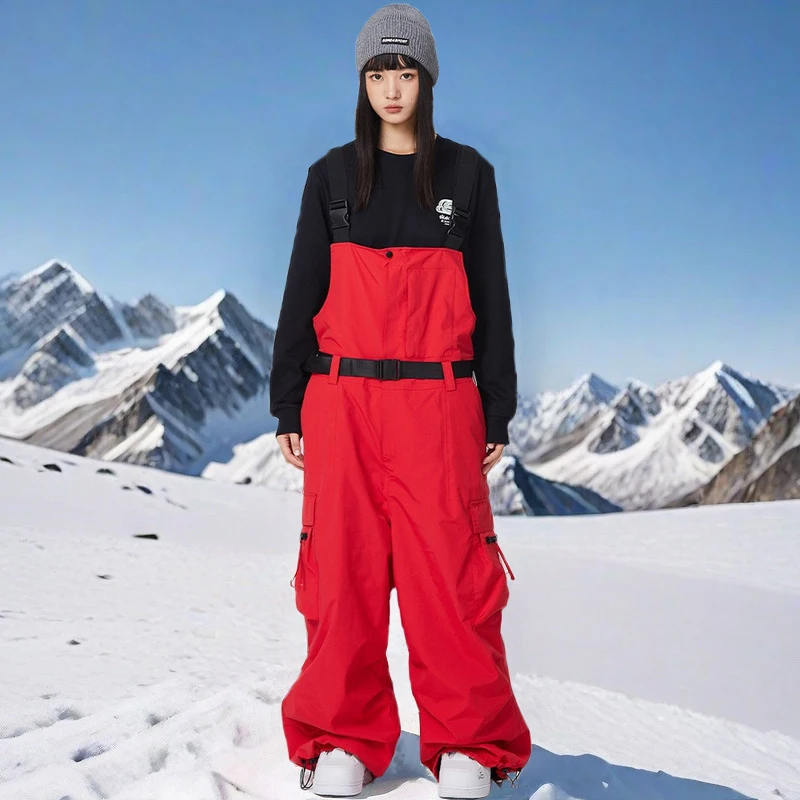 

Loose Hip-hop Skiing Pants 2025 New Snow Clothing Woman Snowboard Cargo Pants Man Windproof Warm Trousers Alpine Sport Overalls