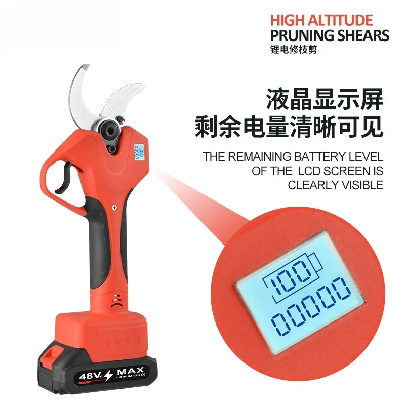 2025 مقص كهربائي شجرة الفاكهة قابلة للشحن تشذيب فروع البطارية البستنة مقص تشذيب شجرة مقص التقليم قطعة أثرية