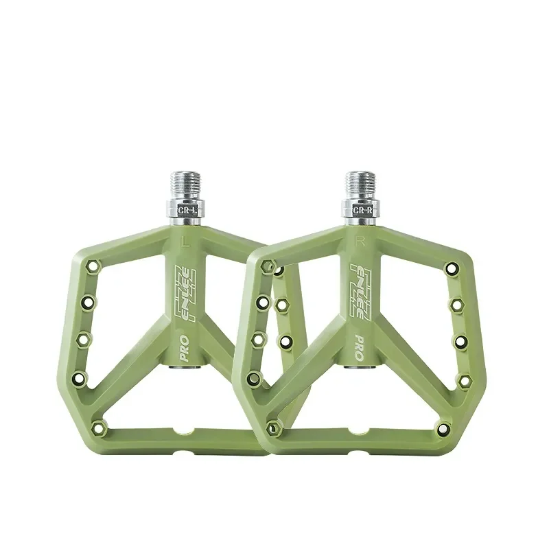 ENLEE Bicycle Pedals Bike Ultralight Seal DU Bearings Cycling Nylon Pedal BMX MTB Pedals Flat Platform Bicycle Parts Accessories