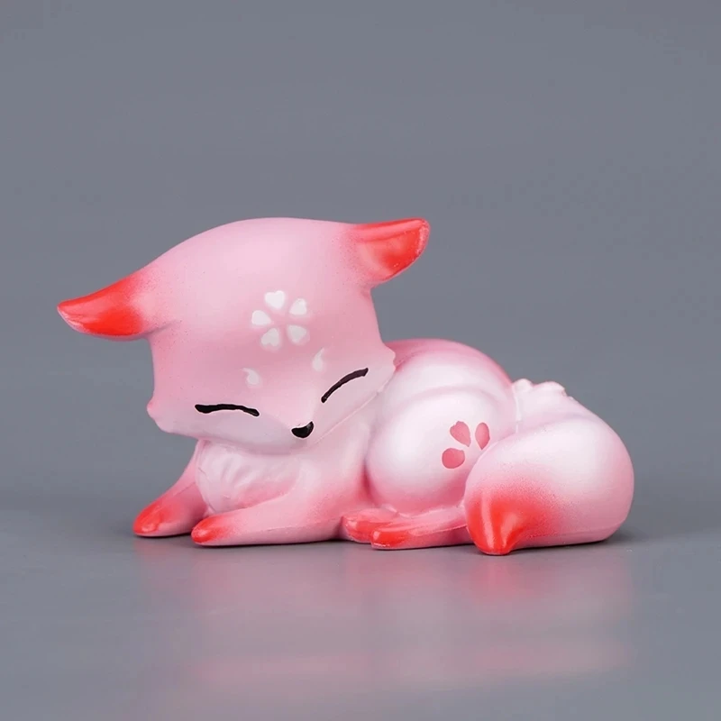 9cm anime jogo genshin yae miko raposa forma modelo brinquedo presente carro desktop ornamento figura de ação dois estilos encaixotados