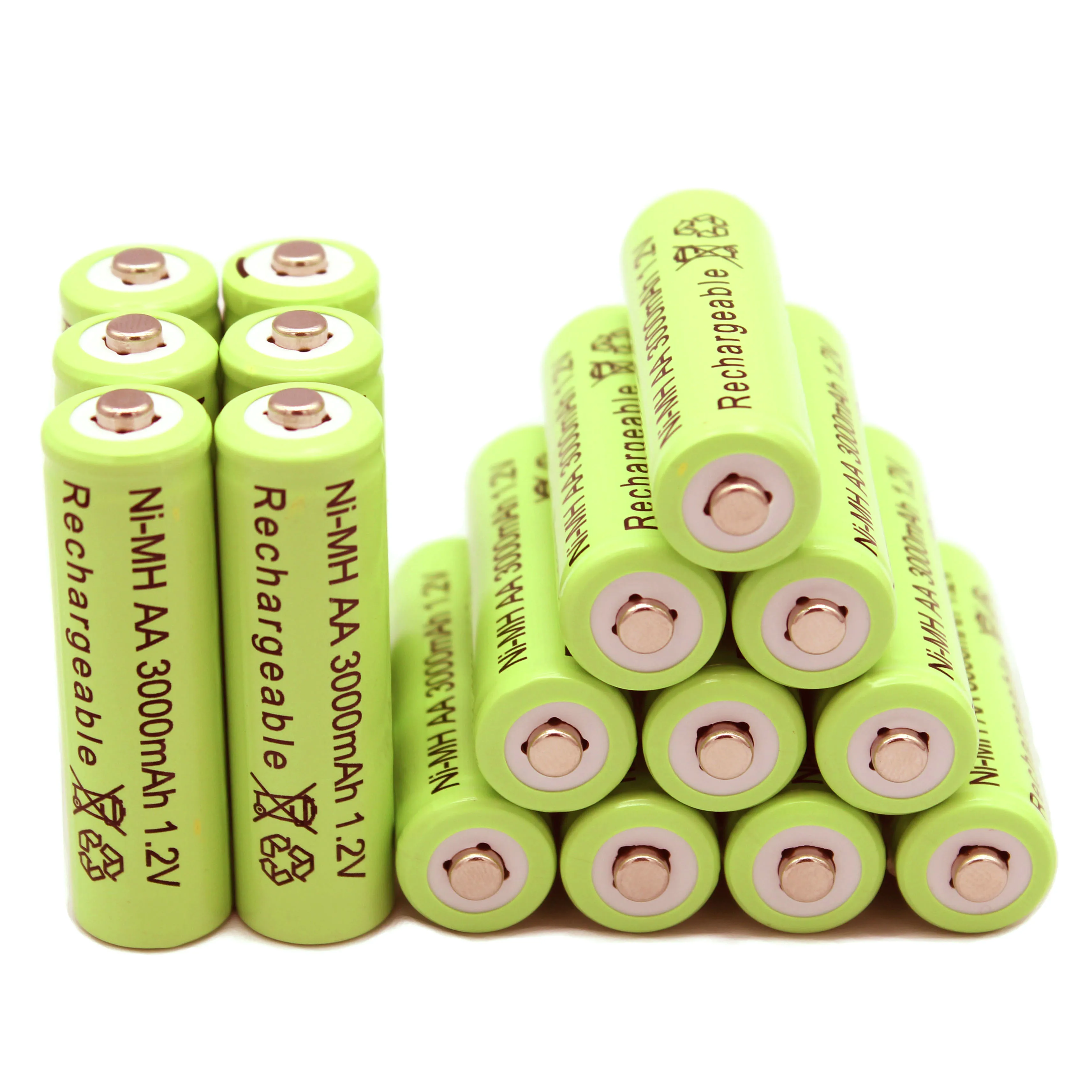 100%. Original. Recargables. De.NI-MH. Baterías Recargables. De.1,2V. AA3000mAh. Precargables. Para. Juguetes.