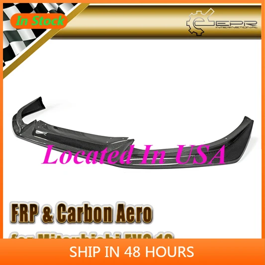 Bodykits For Evolution EVO 10 VRS Ultimate Style Carbon Fiber Front Bumper Lip Fiberglass Splitter Under Spoiler Body Kit