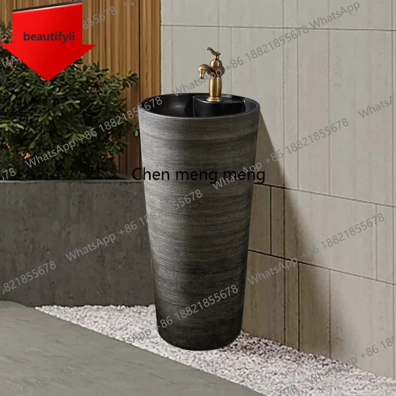 

A46 Умывальник в стиле ретро, умывальник на пьедестале, цельная напольная раковина для ванной комнаты GN465TB