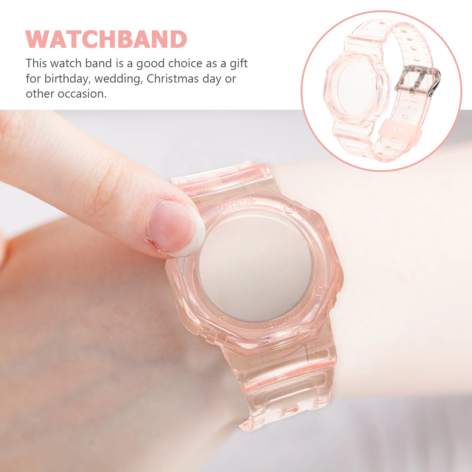 

Protection Case Fashion Silicone Watch Band for Replacement Comfortable Lightweight Breathable Locator
