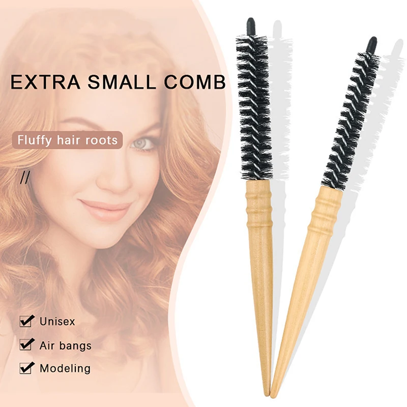 Small Round Hair Brush Hair Styling Comb Hair Curler Brush Makeup Comb Teasing Brush Barber Salon Home Hairdressing Tools