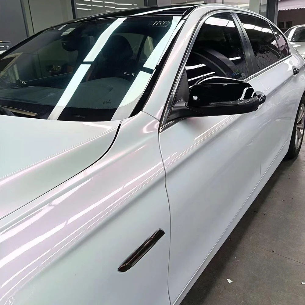 Gloss Chameleon Pink PET Car Wrap Film - High Stretch Easy Install Automotive Color Change Wrap Film