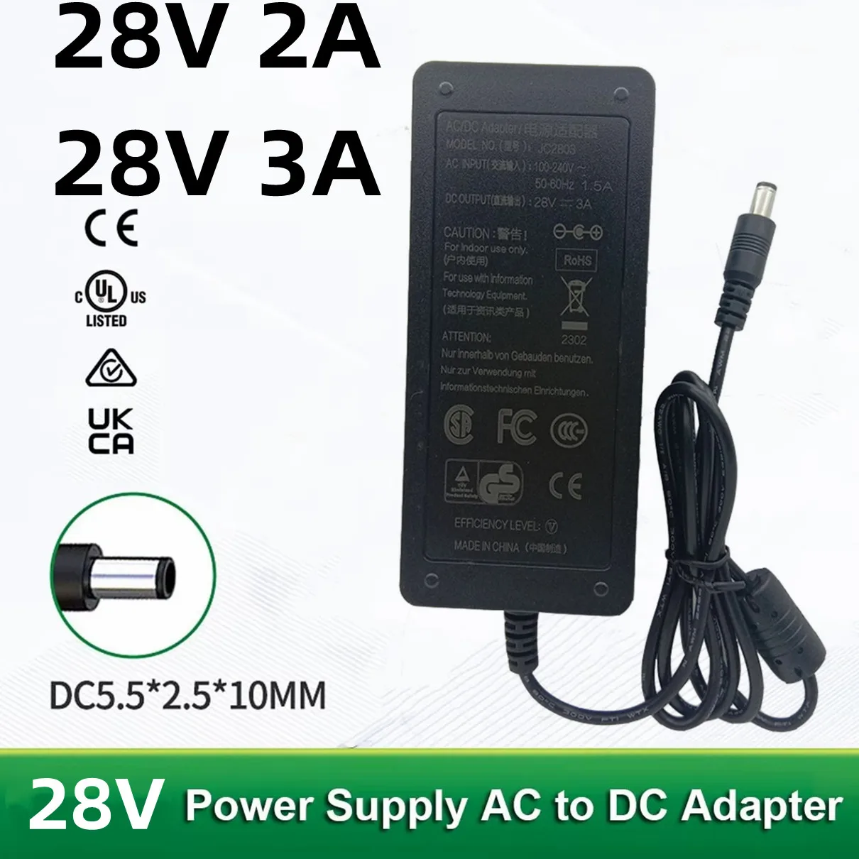 28V 2A 3A Power Supply Adapter 28v3a AC DC Regulated Source Converter Charger Adaptor For Massage Chair Sofa LED Strip Display