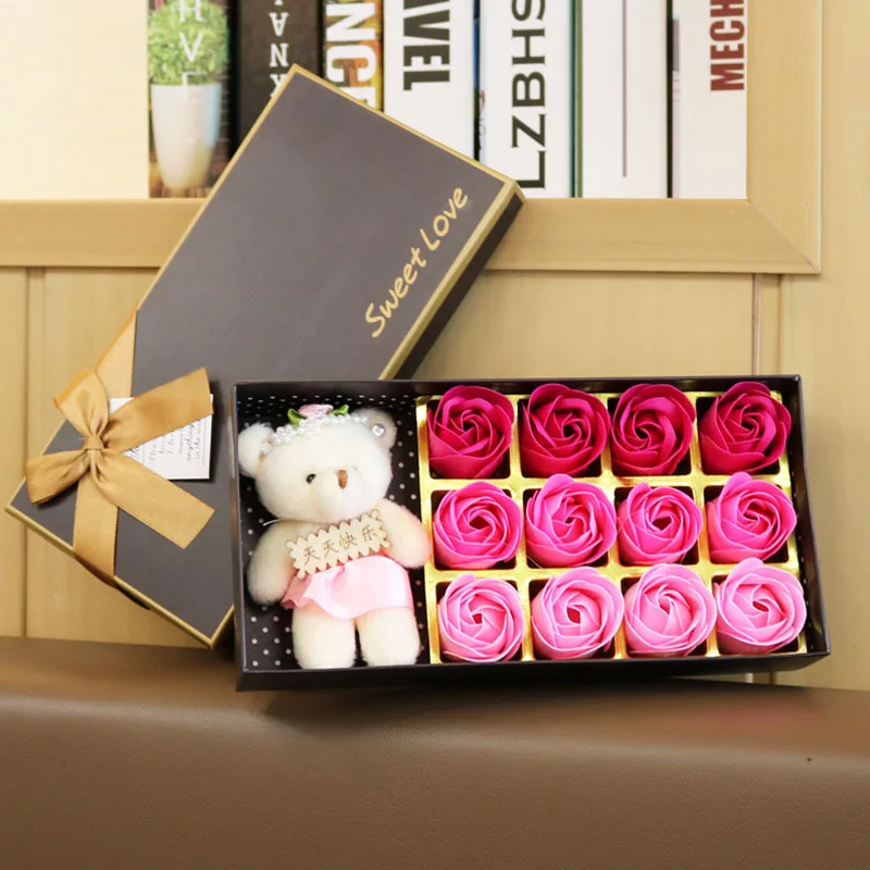 Badeseife mit Blumenduft, Rosenblütenblätter, ätherisches Pflanzenöl, Rosenseifen-Set, beste Geschenke für ihre Frauen, Mädchen, Mutter, Liebhaber, Geburtstag – Detail 11
