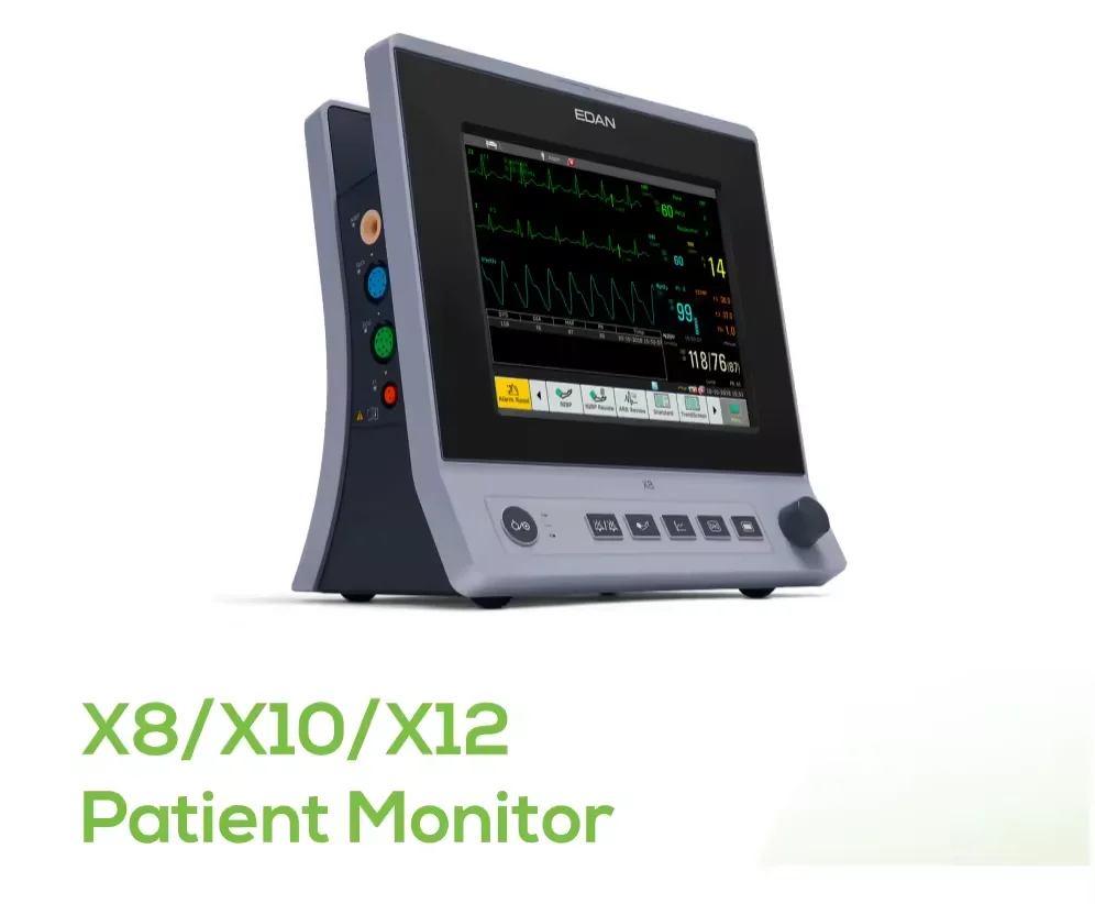 2026 Portable Edan Monitor X8 X10 X12 Vet Multi-parameter Veterinary Monitor for Animals Pet Edan Monitor