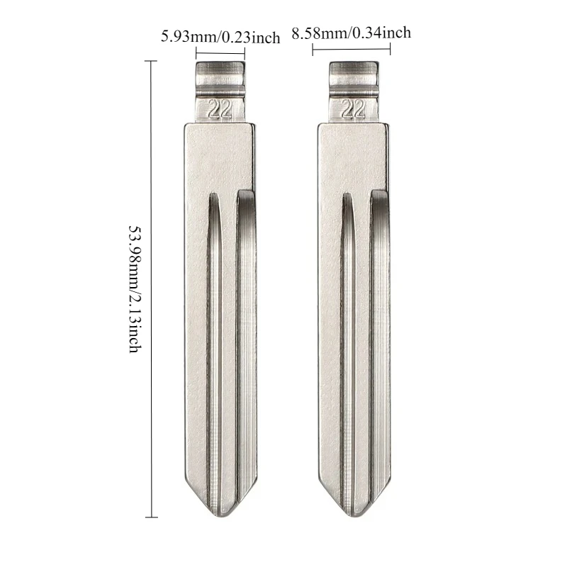 5 Pcs Universal Uncut Flip Metal Key Blade 22# NSN14 for Nissan Sunny Tiida Teana for KD Keydiy Xhorse VVDI Remotes
