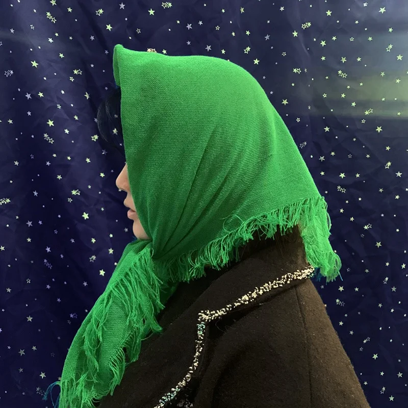 

Country Sle Large Size Encrypted Quali Rural Labor Protection Square Scarf ly andmother Headscarf Old Faioned