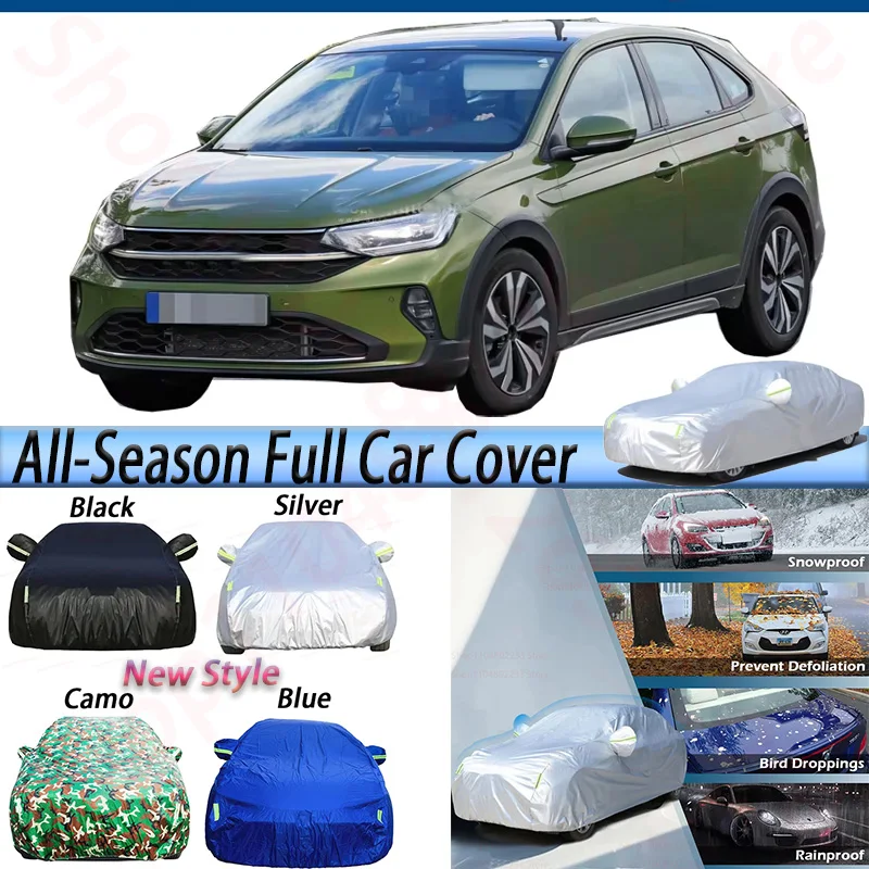 

Full Car Cover Waterproof Sun Shade Anti-UV Snow Rain Scratch Prevent Outdoor Cover For VW Volkswagen Taigo Nivus 2019-2025