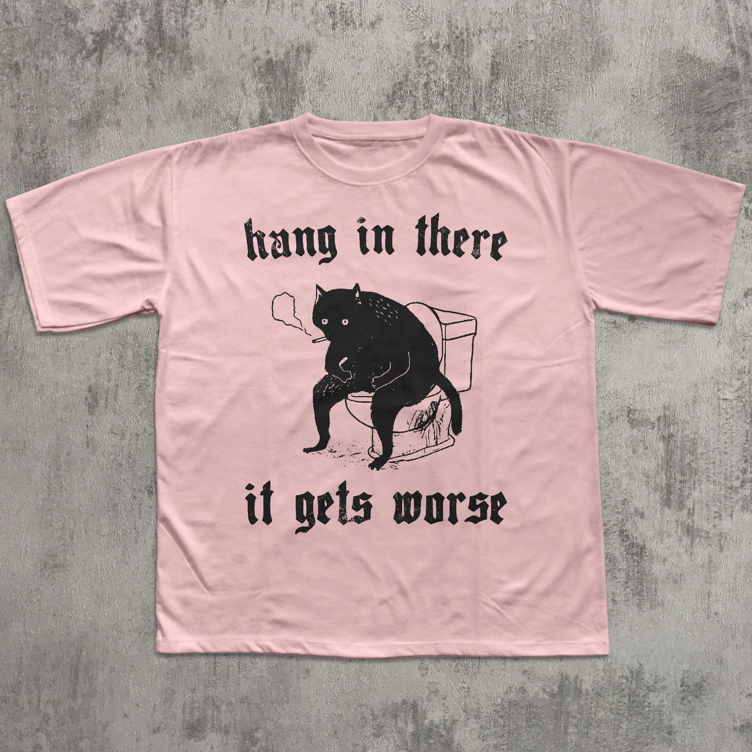 T-shirt graphique drôle « Attendez, ça va devenir pire », cadeau pour les amoureux des chats, vêtements déjantes, t-shirt « Brainrot », humoriste de la génération Z