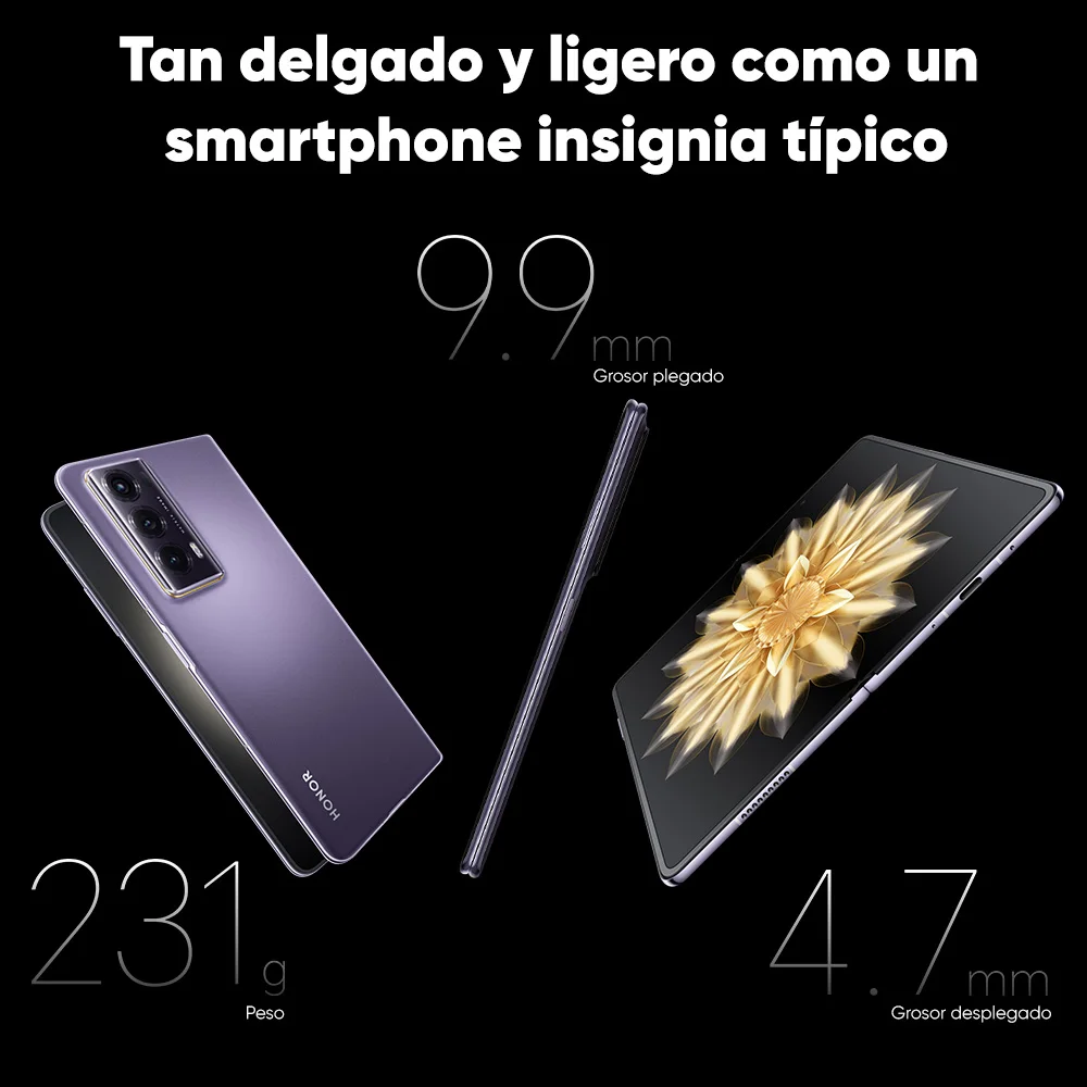 هاتف ذكي HONOR Magic V2 الإصدار العالمي قابل للطي مقاس 7.92 بوصة OLED 120 هرتز Snapdragon 8 Gen 2 66 وات شحن فائق 5000 مللي أمبير في الساعة 50 ميجابكسل كاميرات خلفية