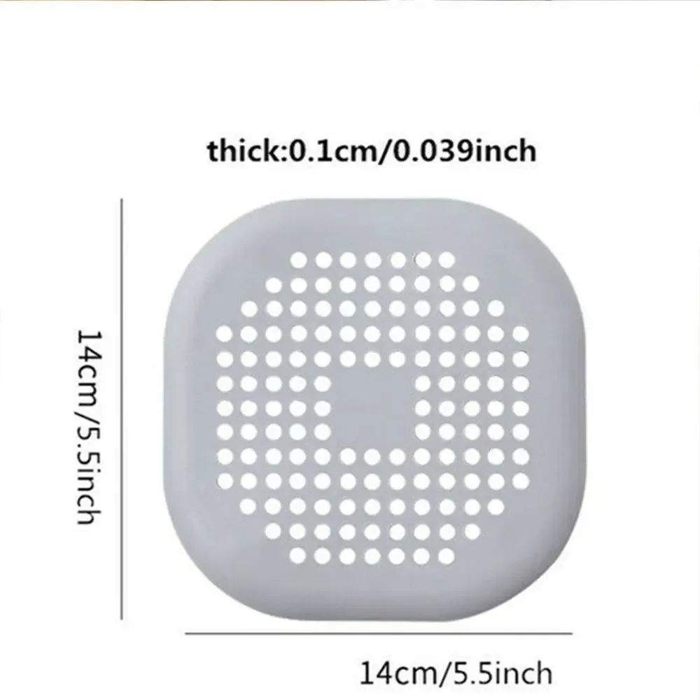 Shower Drain Cover Hair Catcher Bathroom Silicone Plug Kitchen Sink Bathtub Filter