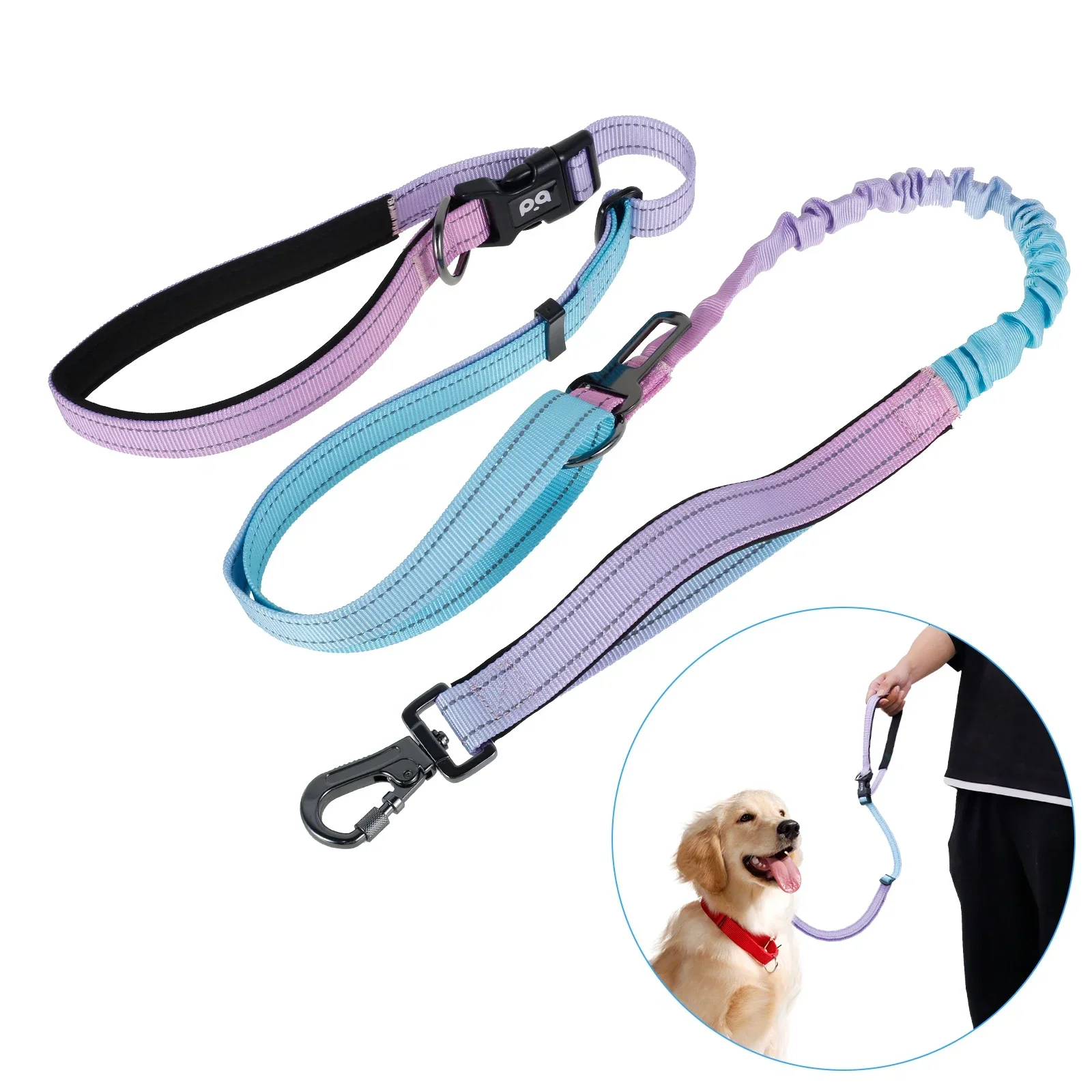 Dog Leash Reflect Light Adjustable Belt Portable Running Jogging Comfortable Walking Pet Dog Chest Strap Traction Rope Dog Leash