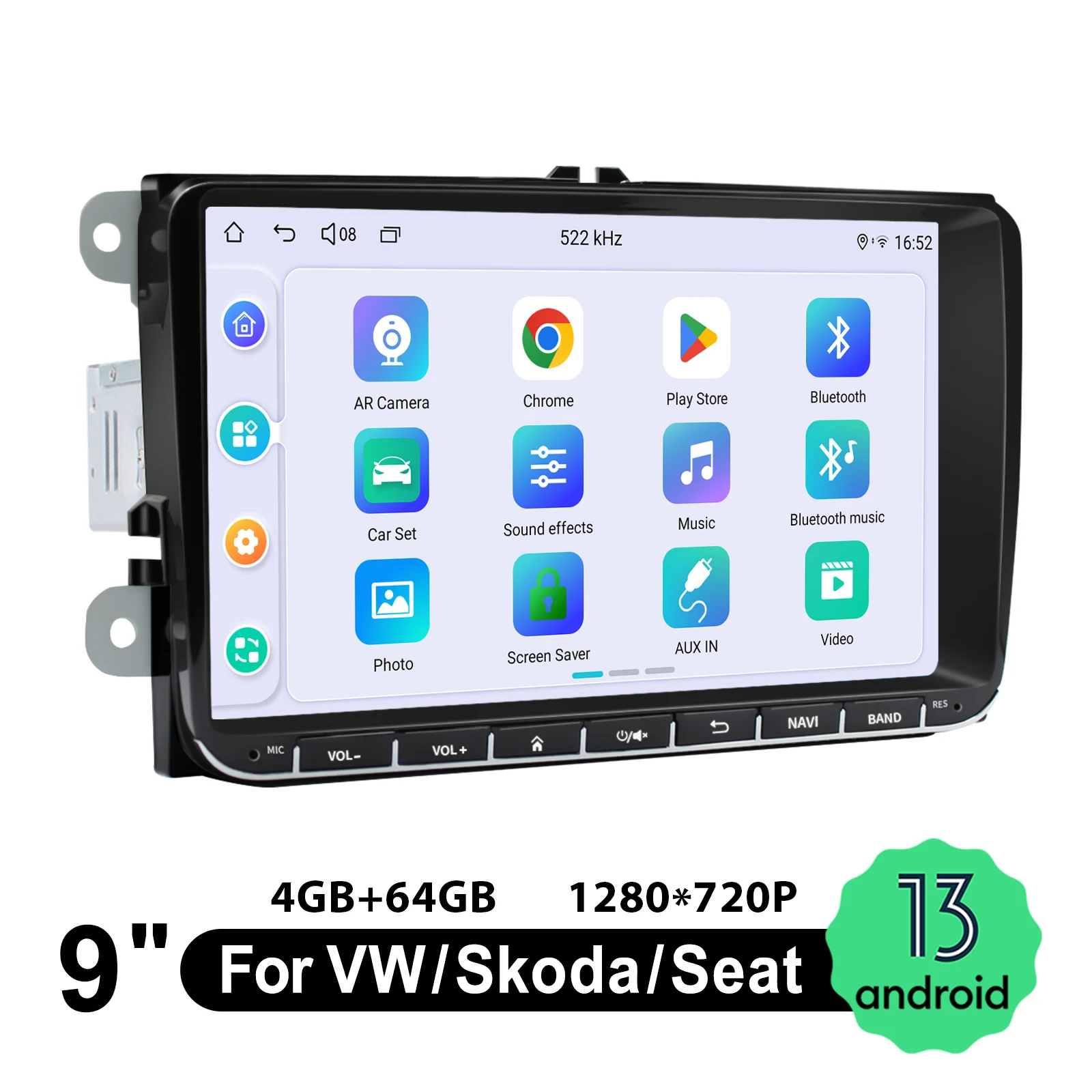 

JOYING Latest 9''Car Multimedia Player Car Radio Stereo for VW/Skoda/Seat Wireless CarPlay & Android Auto No Extra Wiring