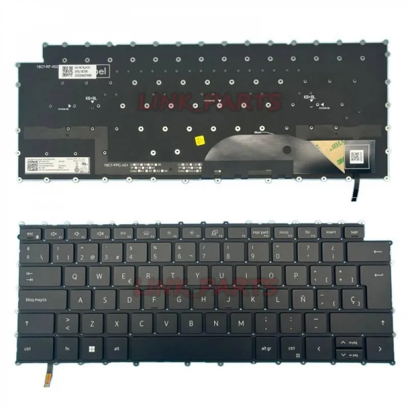 Nuevo teclado retroiluminado en español latino para DELL XPS 17 9700 9710 9720 9730, teclado para ordenador portátil