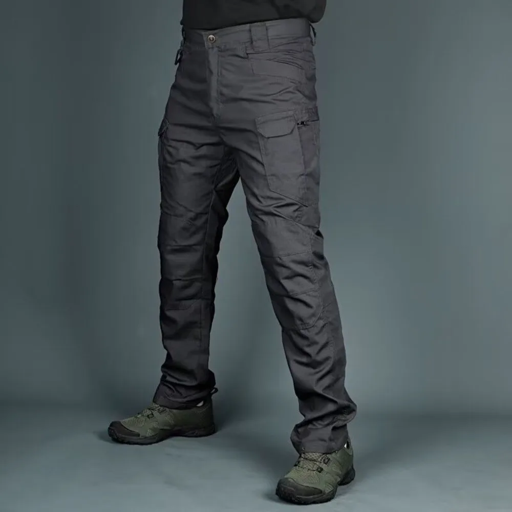 Invisible Open Crotch Outdoor Sex Tactics Men's Slacks Pocket Cargo Work Pants Men Training Trousers Loose Exotic Attire