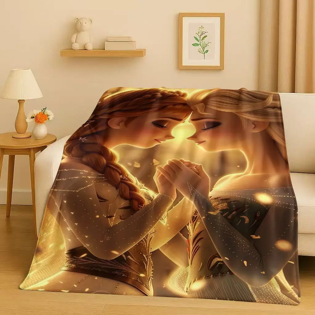 2026 New Sanrio Frozen Anna Elsa Cartoon Christmas Gift Flannel Blanket,Ultra Soft Plush Throw for Home Bedroom Bed Sofa Kids #6