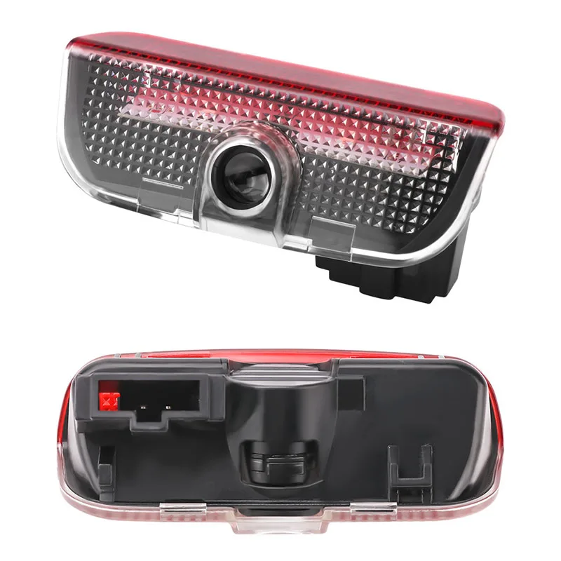 2PCS Car Door Projector Decor Lamp LED Welcome Lights For Volkswagen Golf Polo Tiguan Passat Jetta Touran TSI TDI R32 MK4 GTI