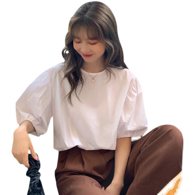 2025 Camiseta de manga corta de Color sólido de talla grande para mujer, camiseta holgada de verano para mujer, patrón de alta calidad CCXX261