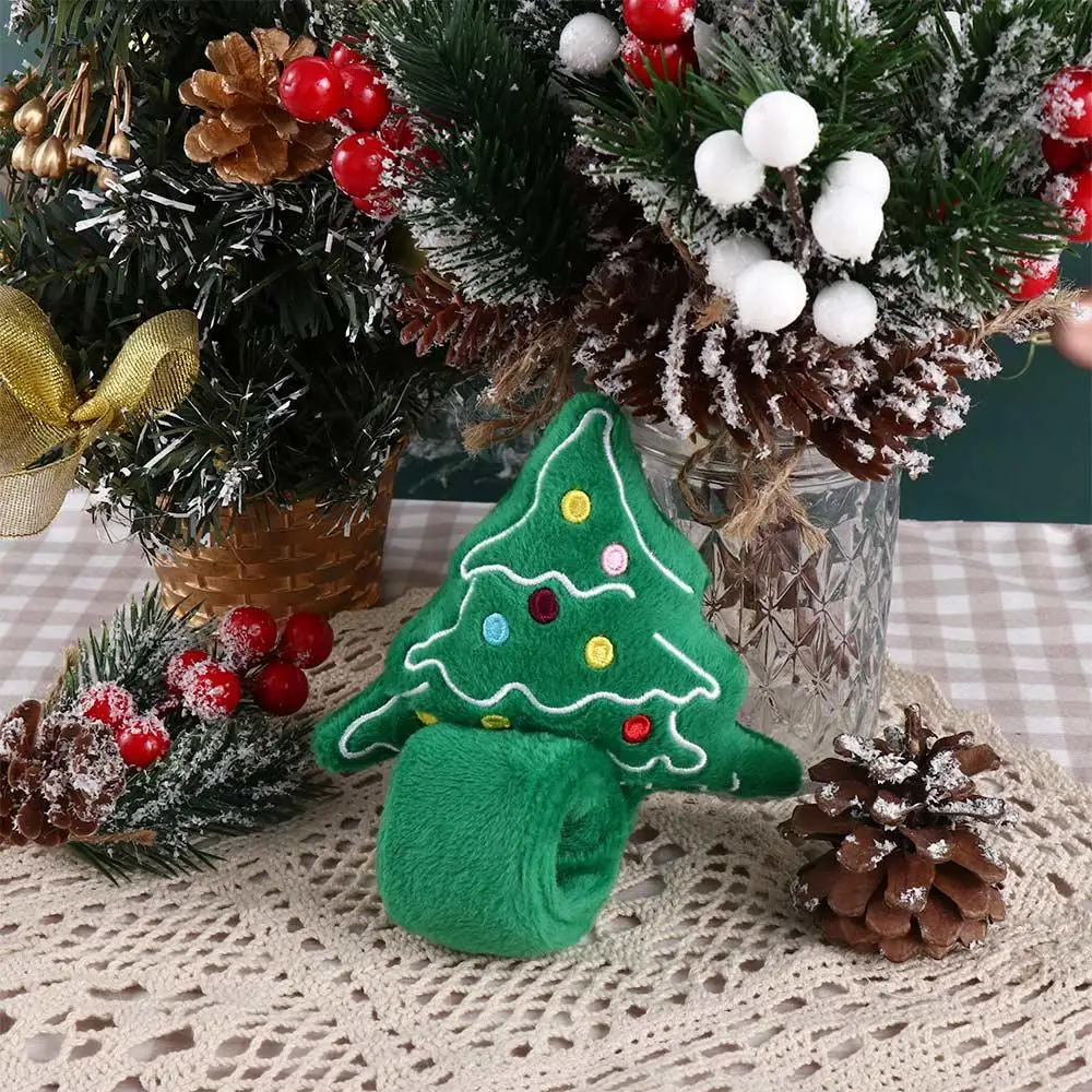 Pulseras para sacudir el árbol, anillo con hebilla para manos, círculo de palmaditas de Navidad, círculo de palmaditas, juguete para manos, círculo de palmada