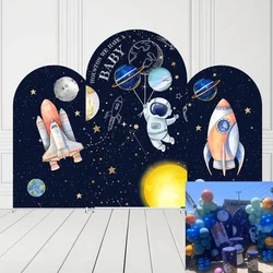 Mehofond Astronaut Rocket Arch Wall Backdrop Covers Space Planet First Trip Boy Birthday Party Decor Baby Shower Background Prop