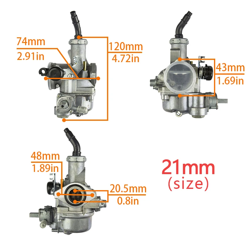 21MM Motorcycle Carburetor For Keihin Honda Wave110 100 Xrm125 Wave125 BIG W125 WAVE DREAM EX5 Replacement Carb