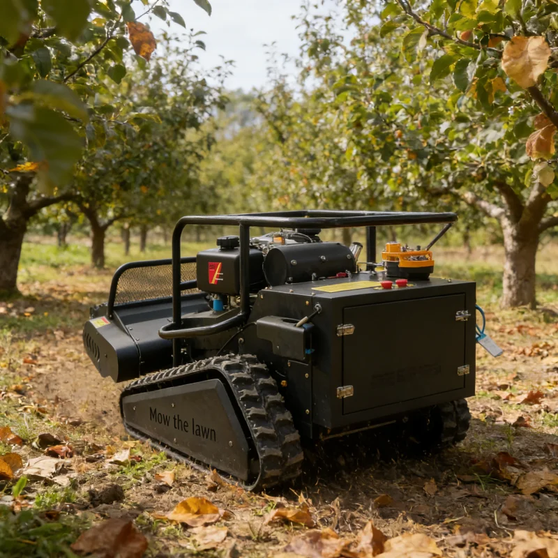 Customized 1200Mm Mowing Width Remote Control Mower Self-propelled Brush Cutter Bucket Mower for Hillside Orchards CE EPA Euro 5