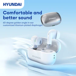 Choice Original HYUNDAI HY-Y10 TWS Wireless Bluetooth Earphones smi-in-ear Ergonomic 5.4 Stereo Music Calls For Sports