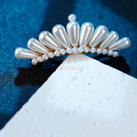 مشبك شعر بحجم منخفض، تاج صغير، مشبك خط واحد، مشبك علوي على شكل جمجمة، إكسسوارات للشعر، ملمس راقي، موديل جديد 2023