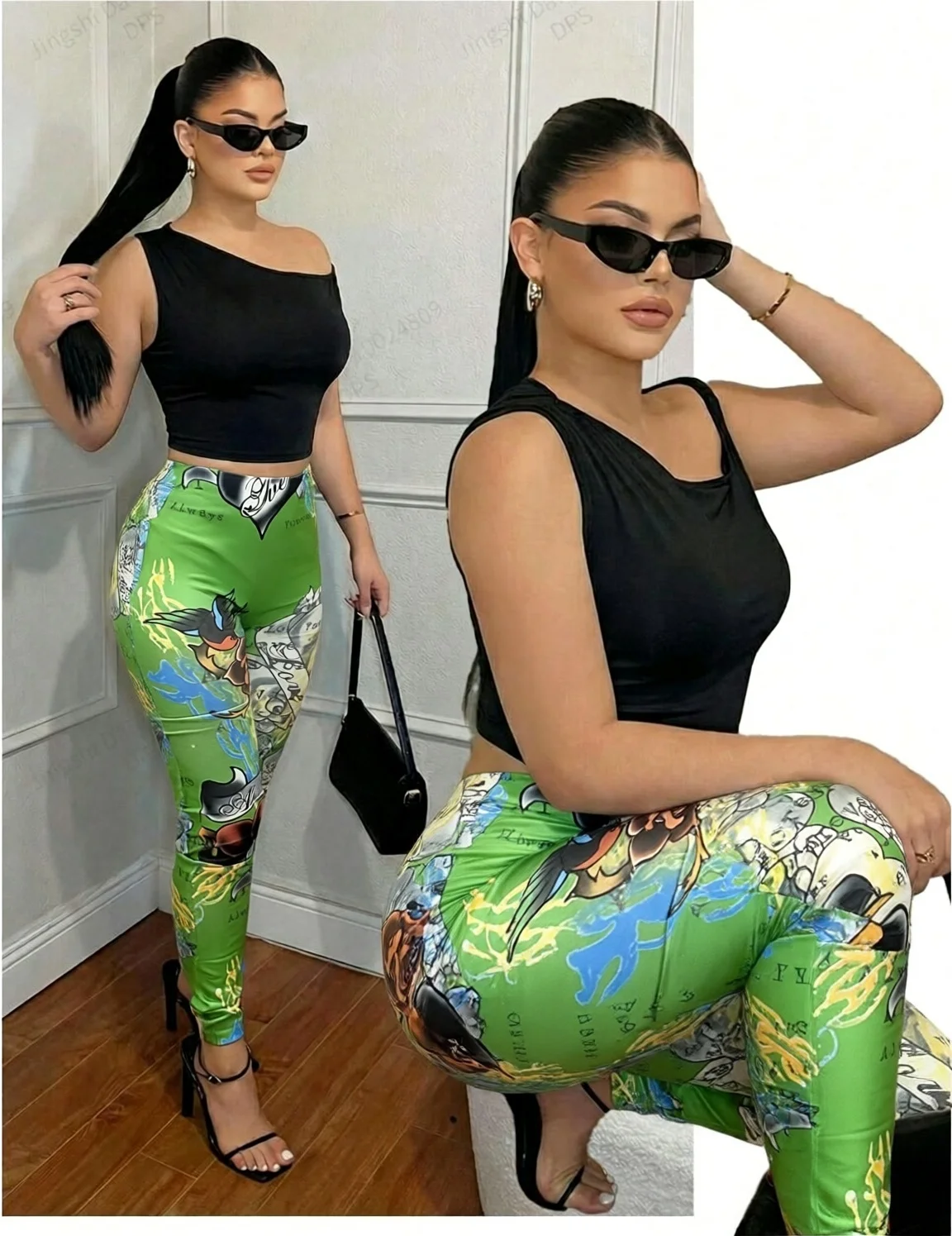 Women Printed Leggings Summer Pants for Women High Waist Elastic Casual Trousers Streetwear Female Clothes 2026