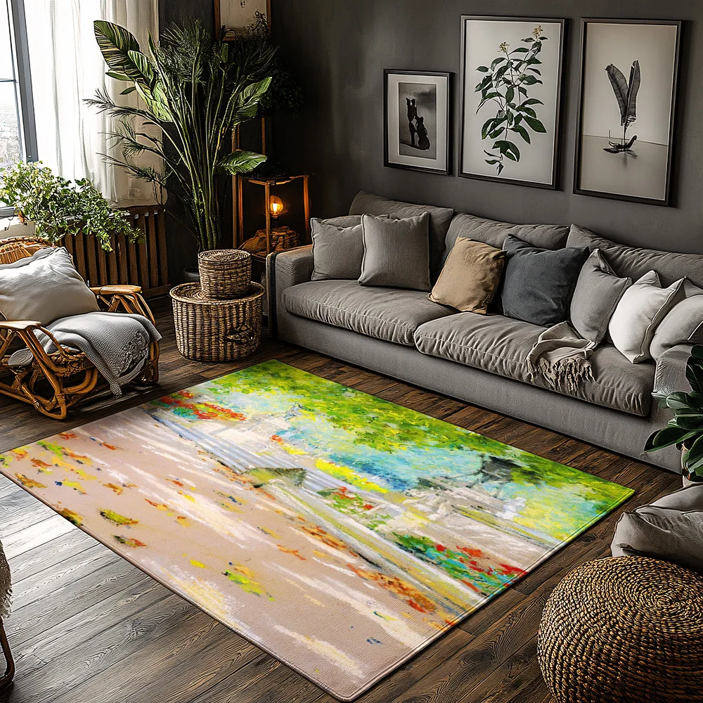 Washable Doormat Indoor Outdoor Fluffy Area Rugs Modern Abstract Pattern Non Slip Floor Mats Home Decor Living Room Rugs Farmhou