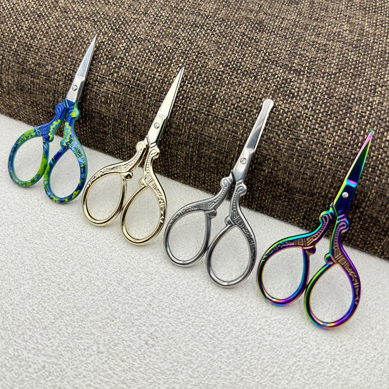 新入荷 ソーイングカッター カラーコーティング ステンレス製 ミニハサミ クラシック 刺繍ハサミ テーラーハサミ