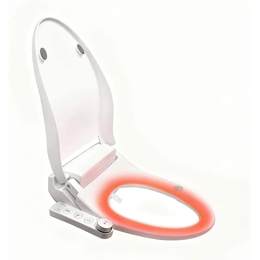 

Электрическое сиденье с подогревом, функцией теплого омывания и турбо-сушилкой, крышкой с плавным закрытием, ночником, удлиненной формы