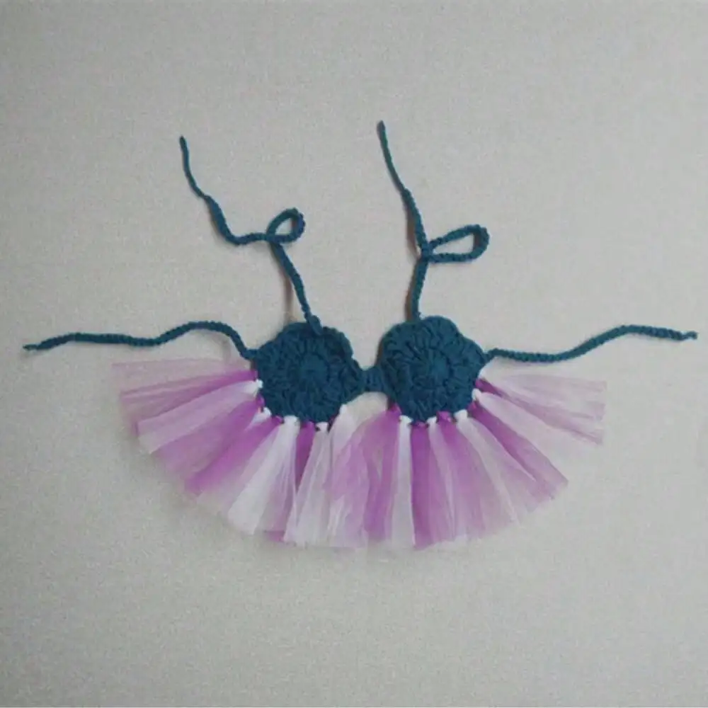 Gestricktes Meerjungfrau-Outfit für Neugeborene mit Stern-Stirnband. Baby-Fotografie-Requisite, posierendes Kostüm, Babyparty-Geschenk.